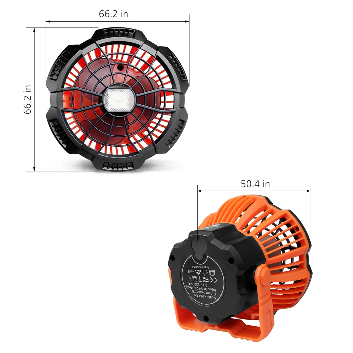 2-in-1 Camping Fan Lantern Power Bank J709