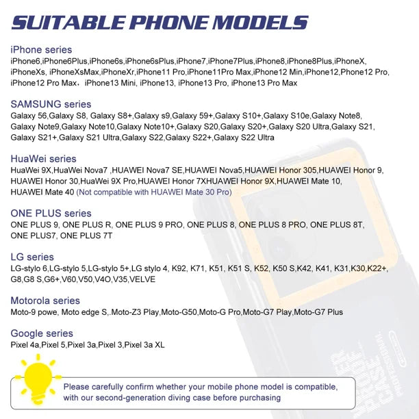 Waterproof Protective Case for Phones Up to 6.9 Inch H744