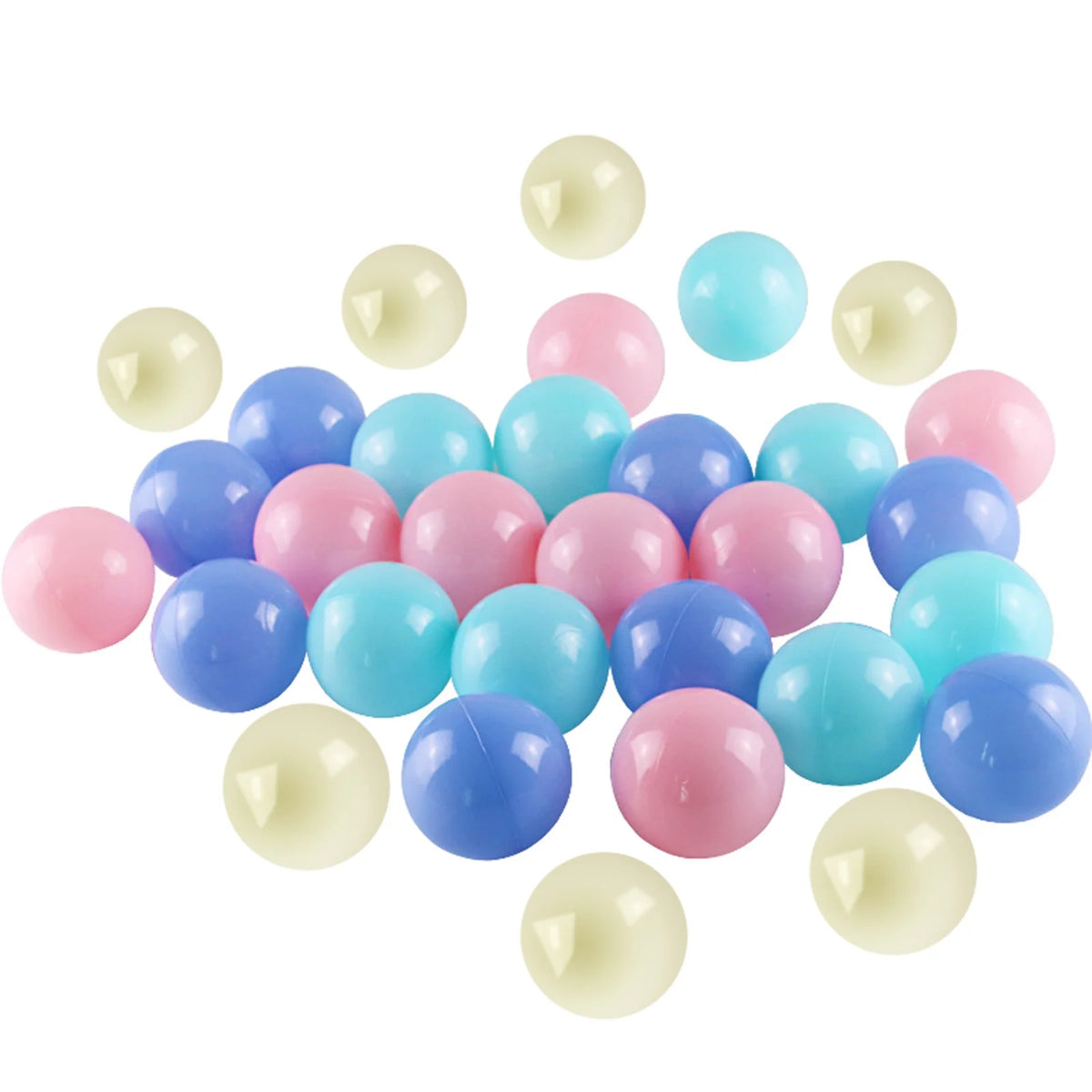 100Pcs Crush Proof Plastic Ball Pit Balls Mixed Colors H541