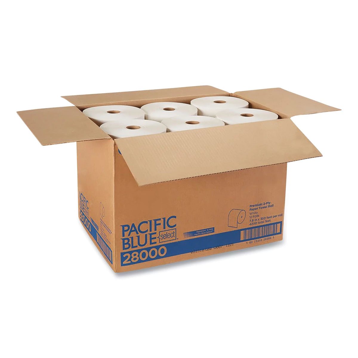 Blue Select 2-Ply Paper Towels, 12 Rolls V7402