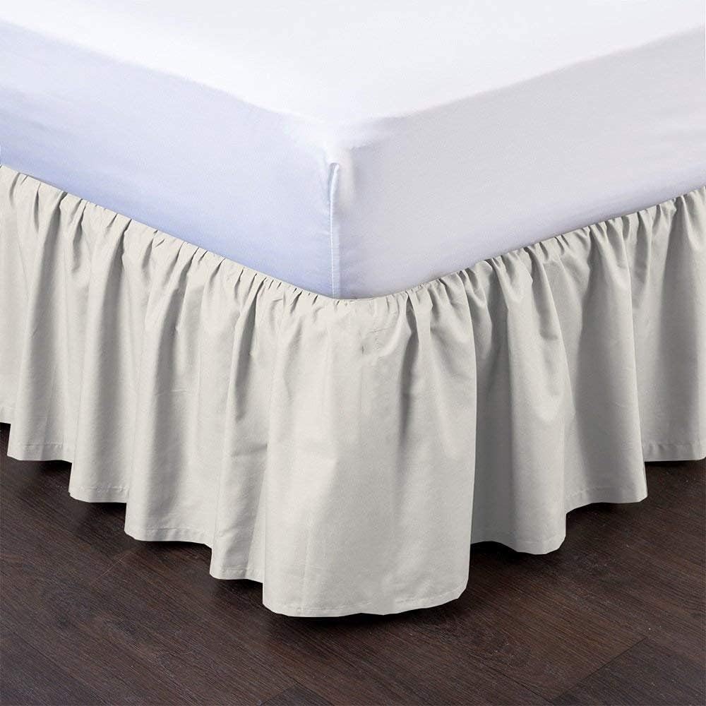 100% Cotton 800 Thread Count Ruffled Bed Skirt (Cal King, Royal Blue) 12 Inch Drop X405