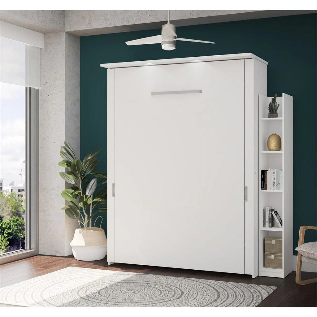 Queen Murphy Bed and Storage Unit in White Q64057