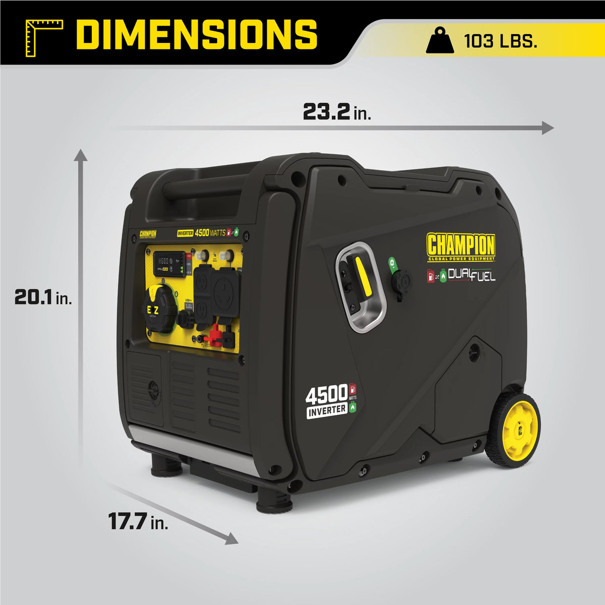 4500-Watt Portable Dual Fuel Inverter Generator D23483