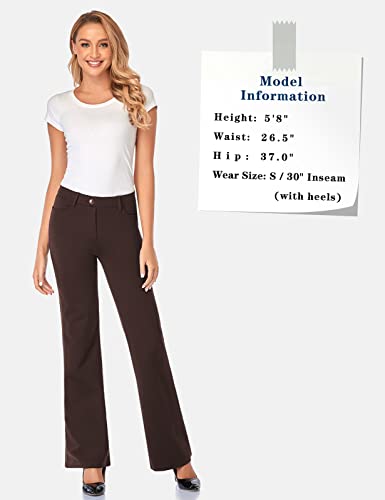 Stretchy Bootcut Dress Pants with Pockets L5407