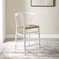 White Wood Counter Stool A774