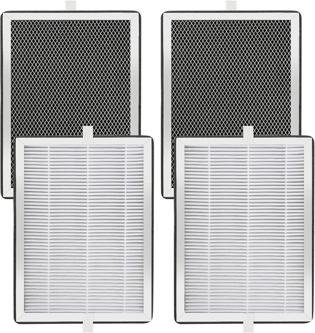 H13 True HEPA Replacement Filter 3-in-1 Pre-Filter, Activated Carbon 4 Pack V1858