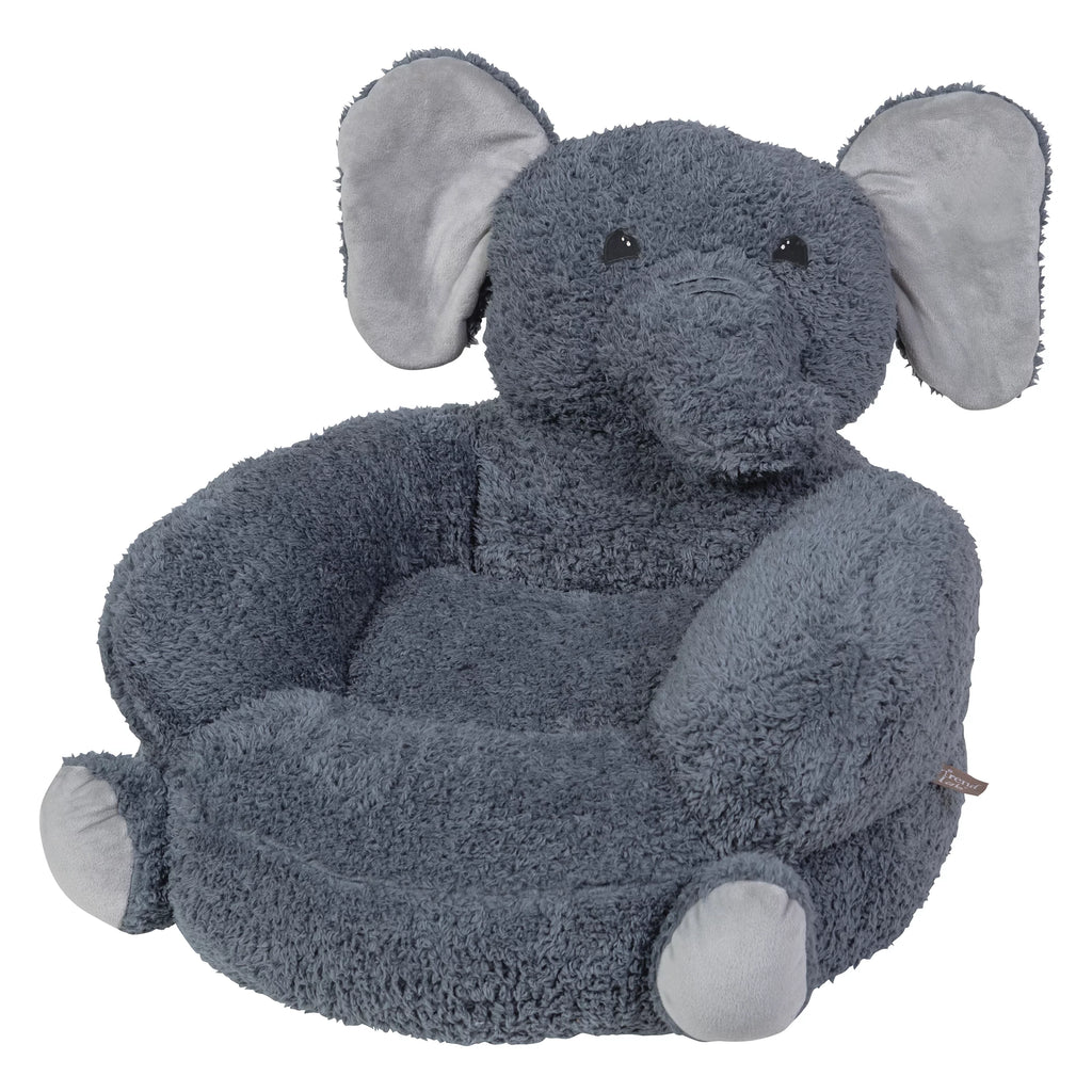 Plush Gray Elephant Toddler Chair D588