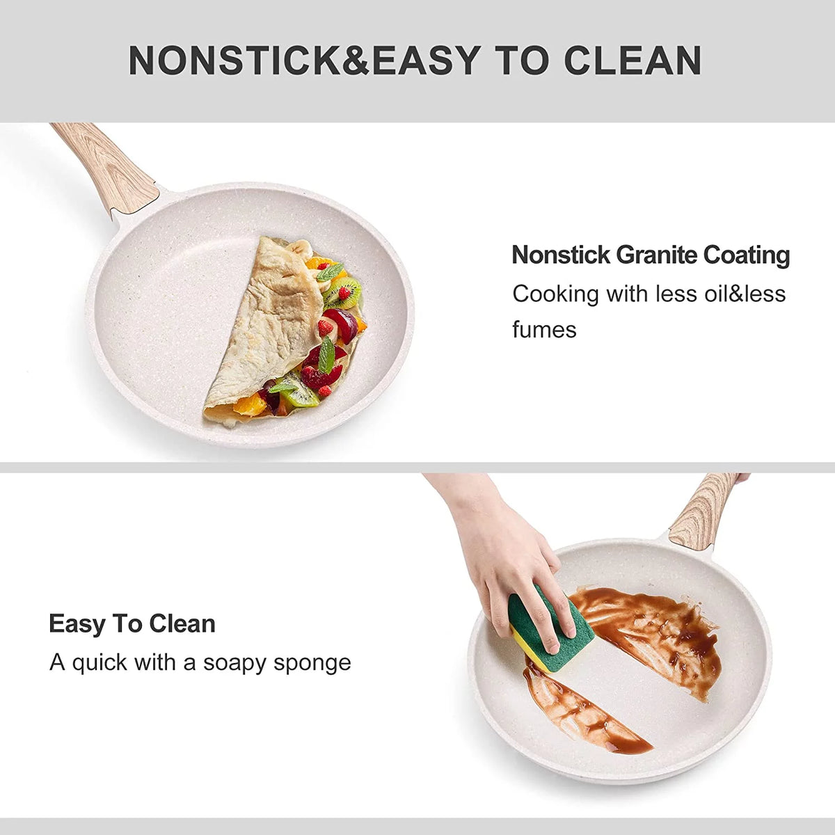 Beige 11 Piece Nonstick Cookware Set R442256
