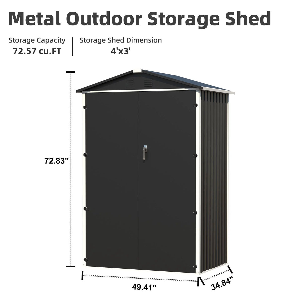 Metal Outdoor Storage Shed 4FT x 3FT L5330