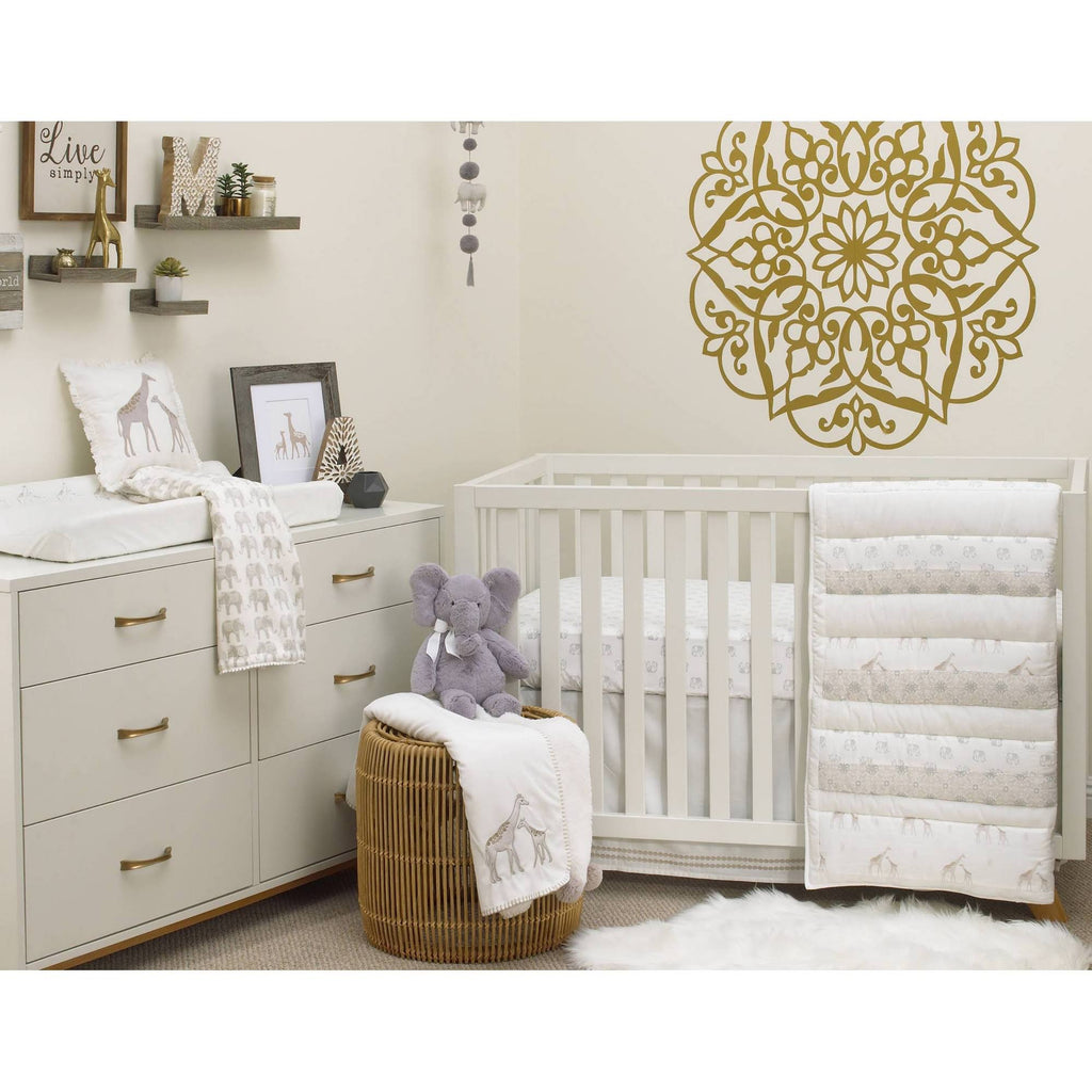 Grey/Taupe Ivory Safari Comforter N705
