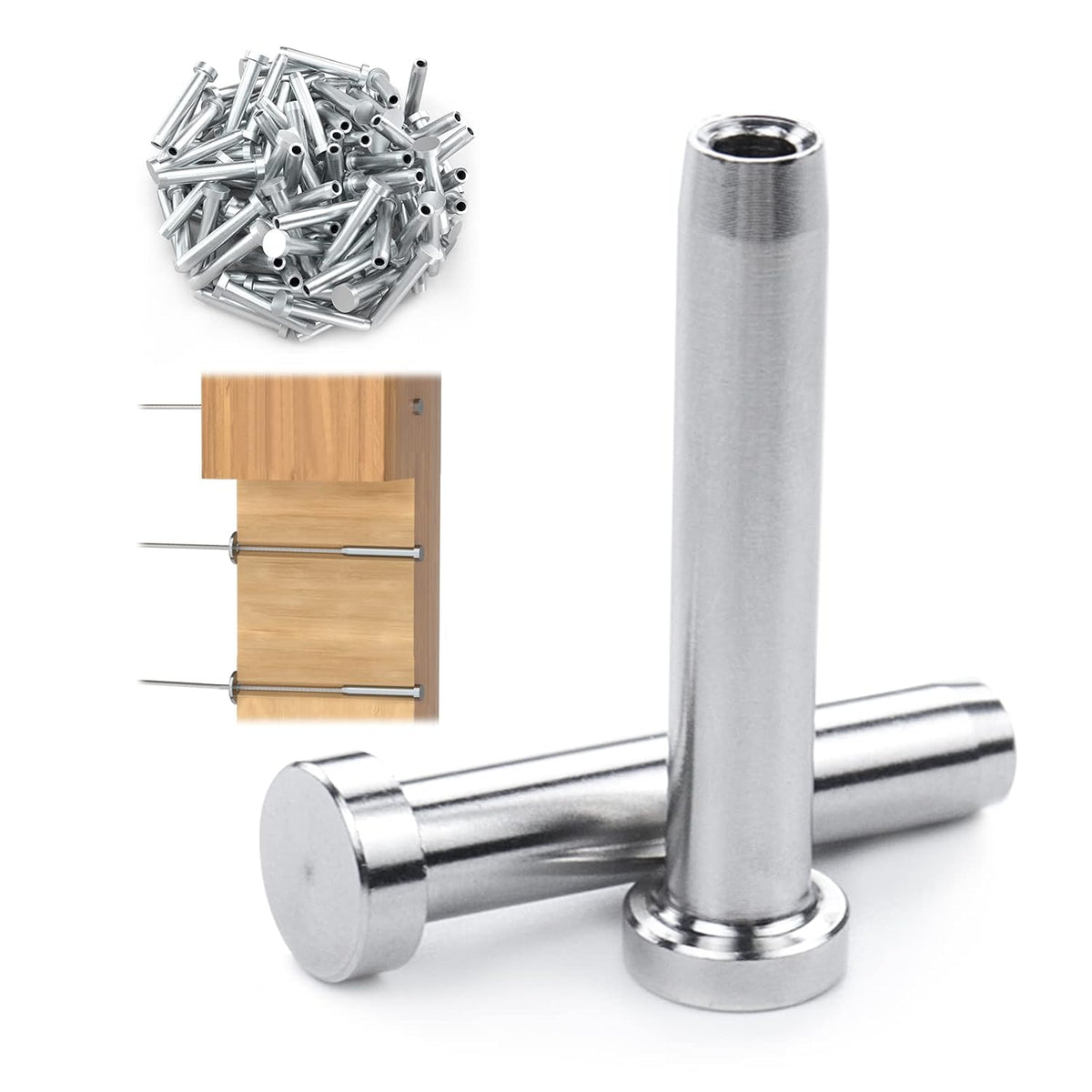 100Pack 1/8 T316 Stainless Steel Cable Railing Kit P975