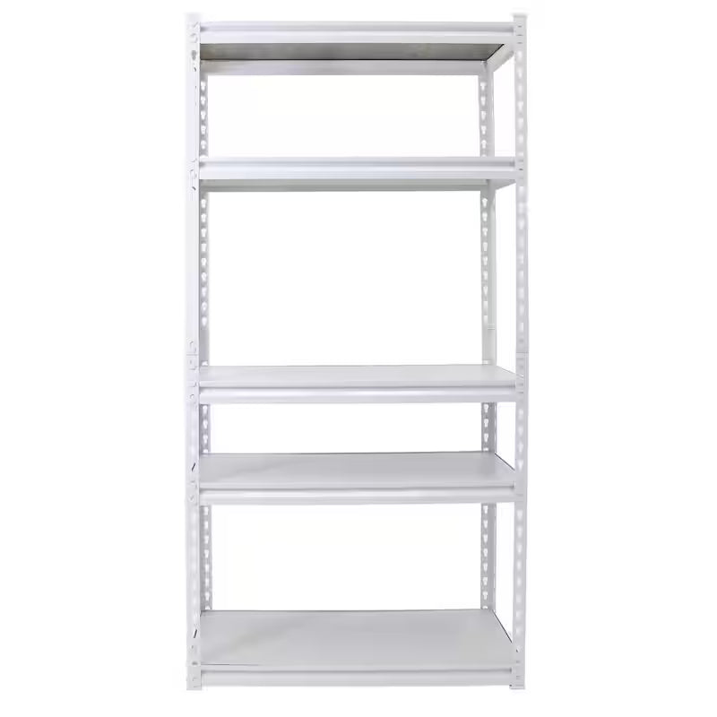 White 5-Tier Adjustable Steel Storage Rack T155