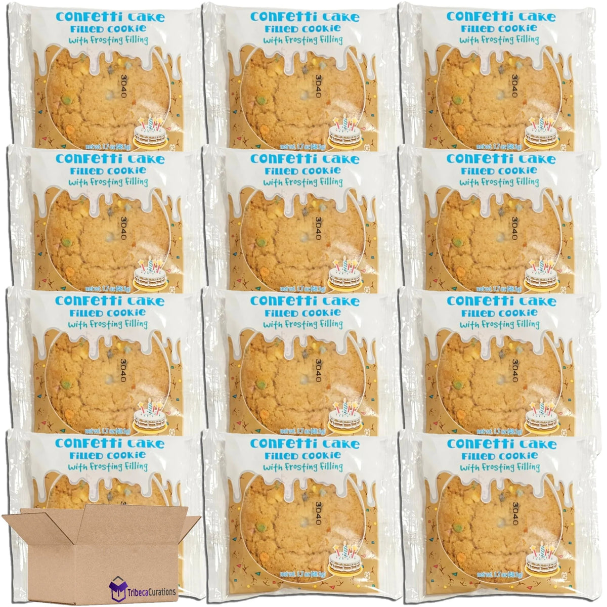 1.7 Ounce Pack of 12 Cookie Filled With Icing O573