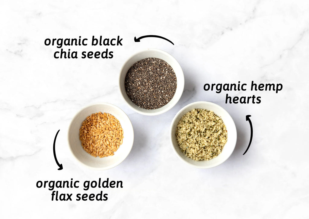 Organic Chia Flax and Hemp Seeds Mix 5 Pounds Non-GMO D637416