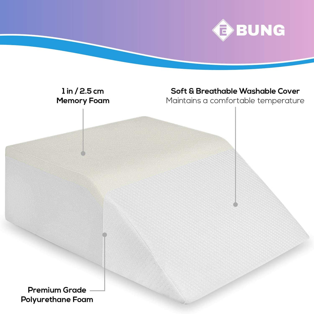 Memory Foam Leg Elevation Pillow with Washable Cover A5787