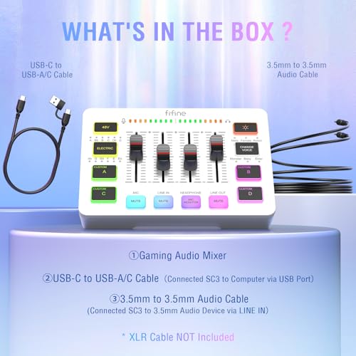 Gaming Audio Mixer with XLR Microphone Interface E776447