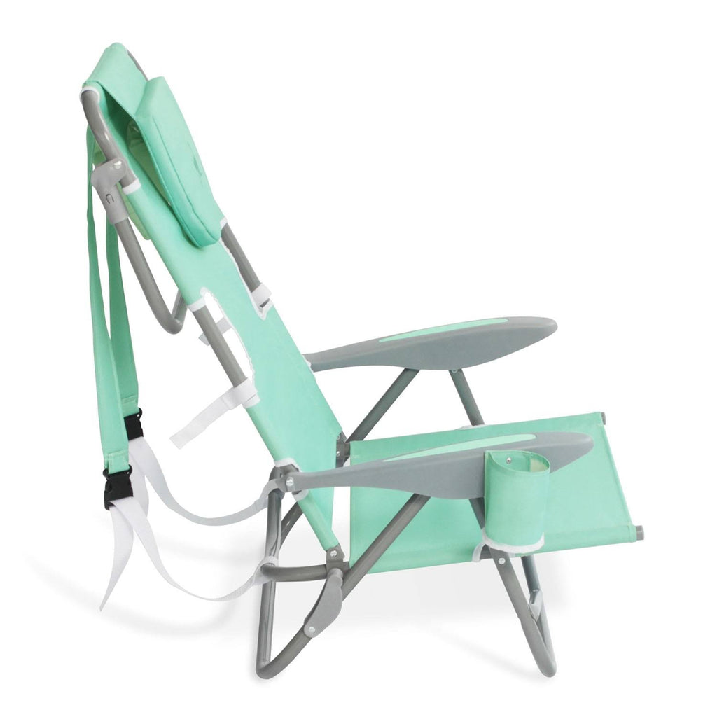 Teal Folding Reclining Outdoor Beach Camping Chair K27914