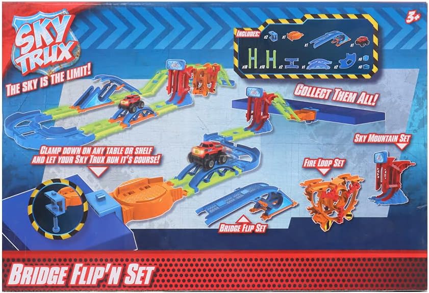 Glow in The Dark Race Car Track Playset, 45 Pcs with Lights G709