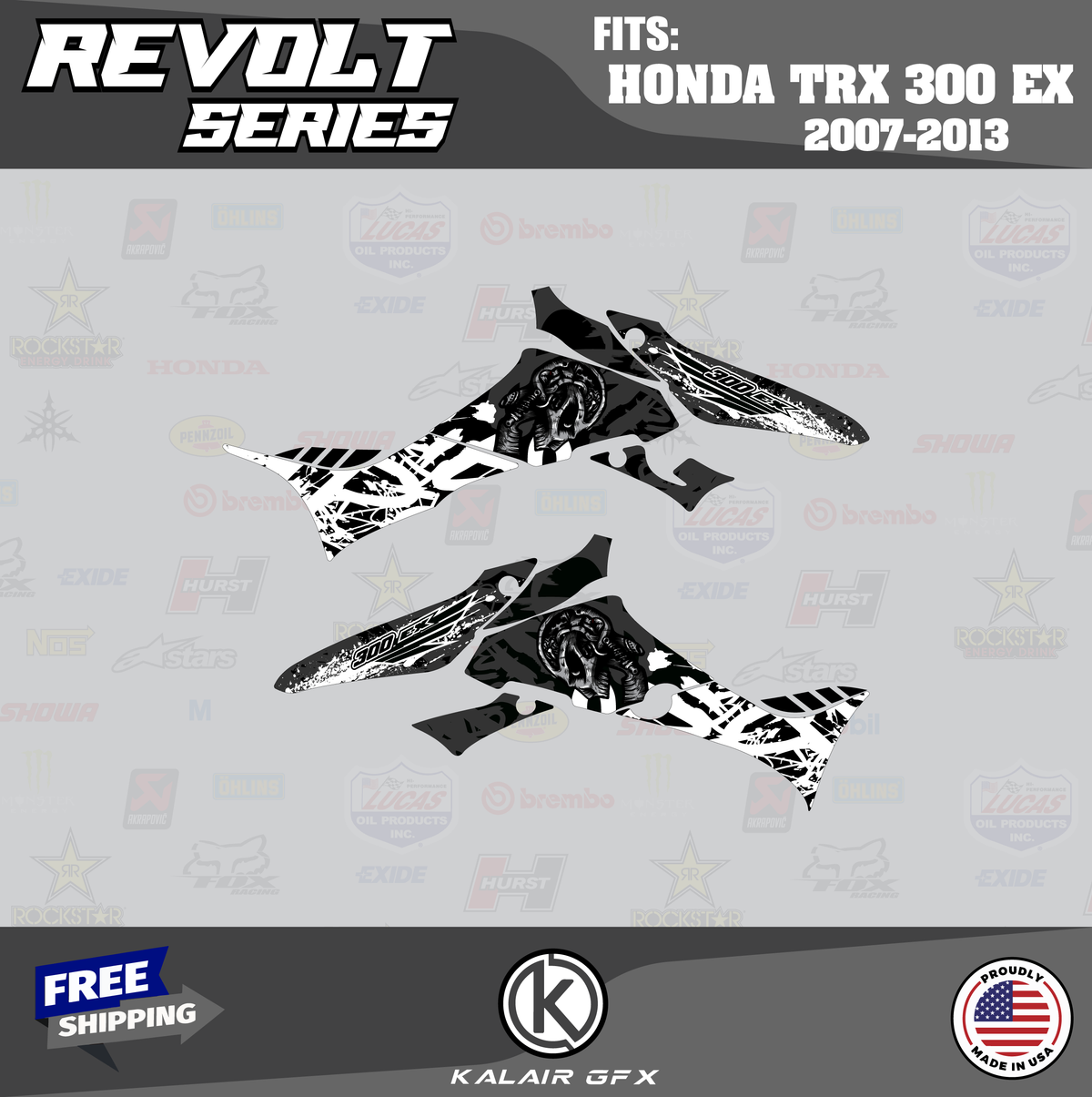 Graphics Kit for Honda TRX300EX F6616