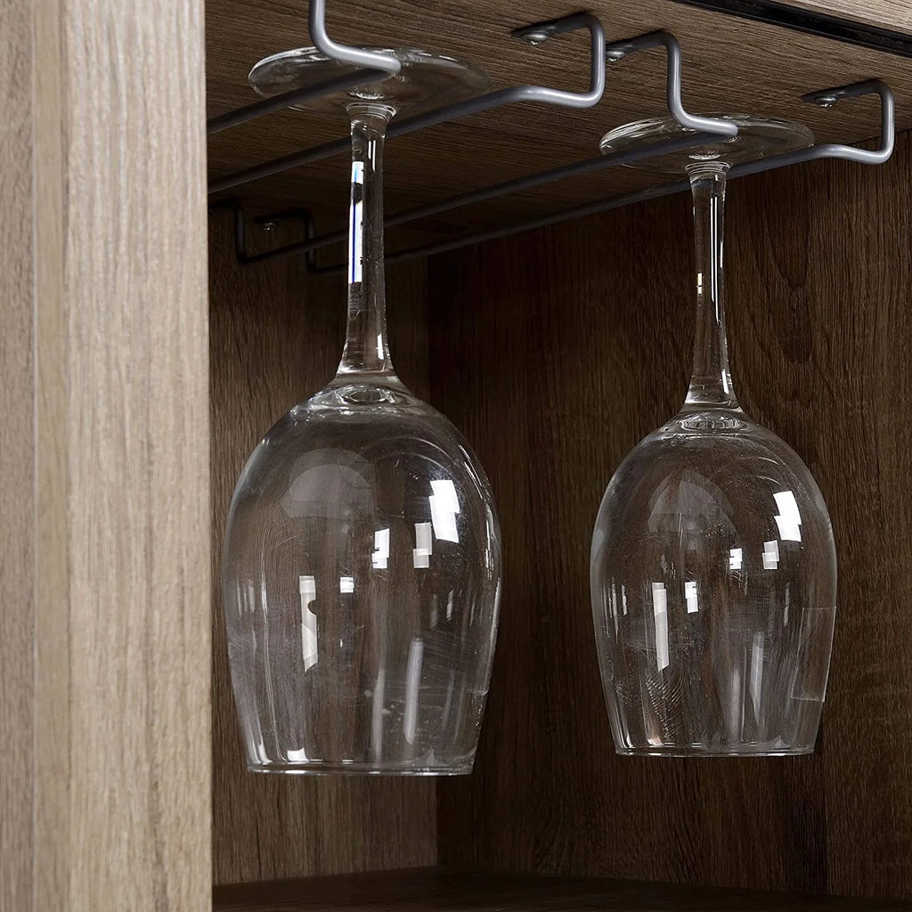 Wine Cabinet with 6-Bottle Wine Rack and Stemware Racks F6529