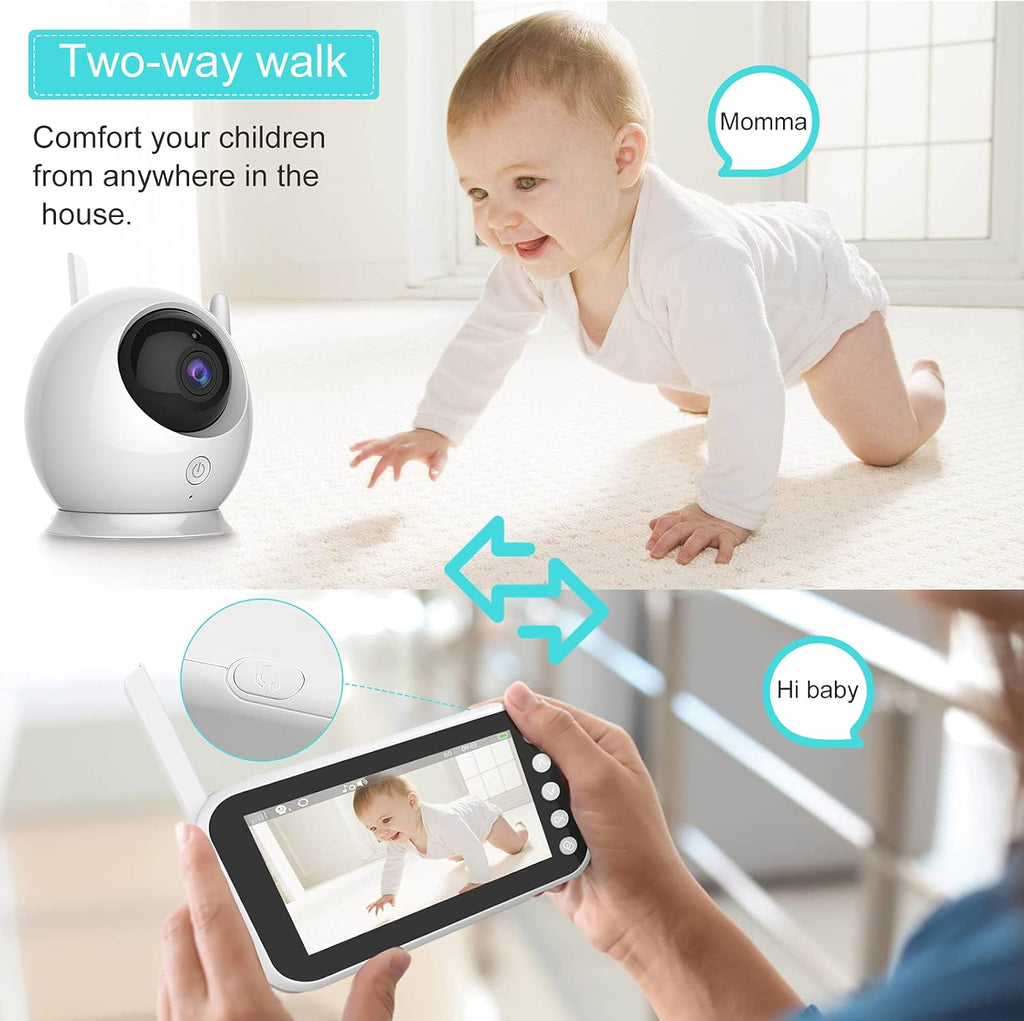 Video Baby Monitor with Camera and Audio, 4.3 Inch LCD Screen K63893