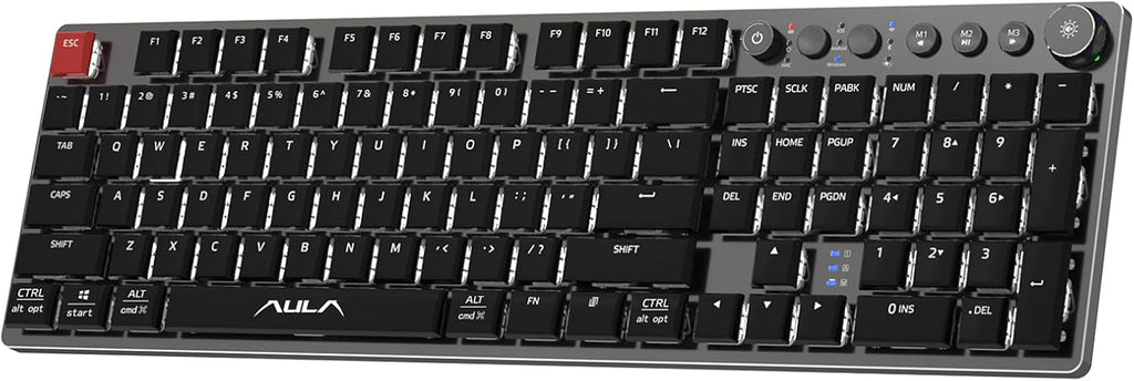 Low Profile Wireless Bluetooth Mechanical Keyboard with RGB Backlit N509