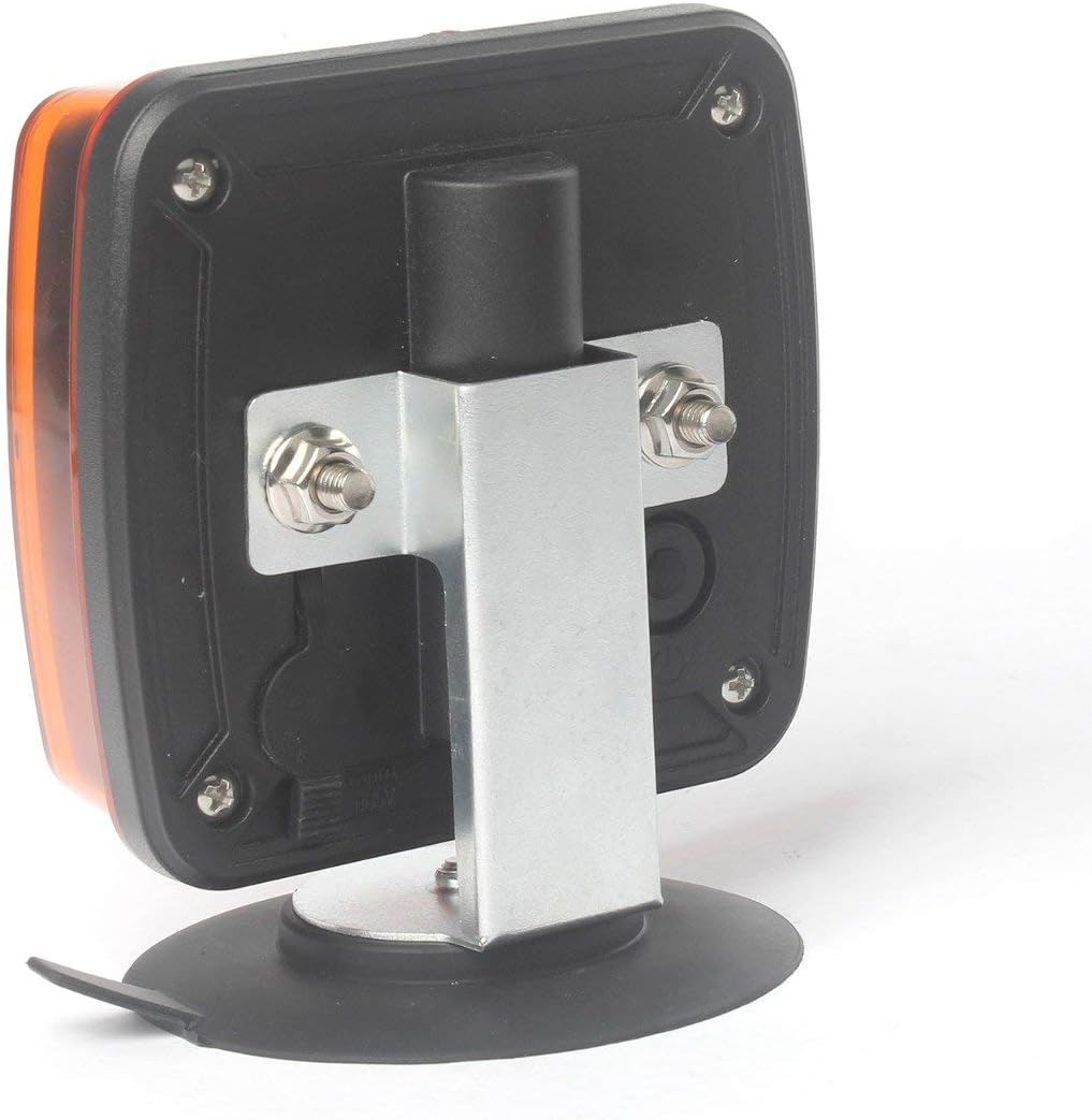 Amber LED Flashing Warning Light Kit with Magnetic Suction Cup Mounts I277067