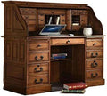 54 Inch Solid Oak Wood Rolltop Desk X749