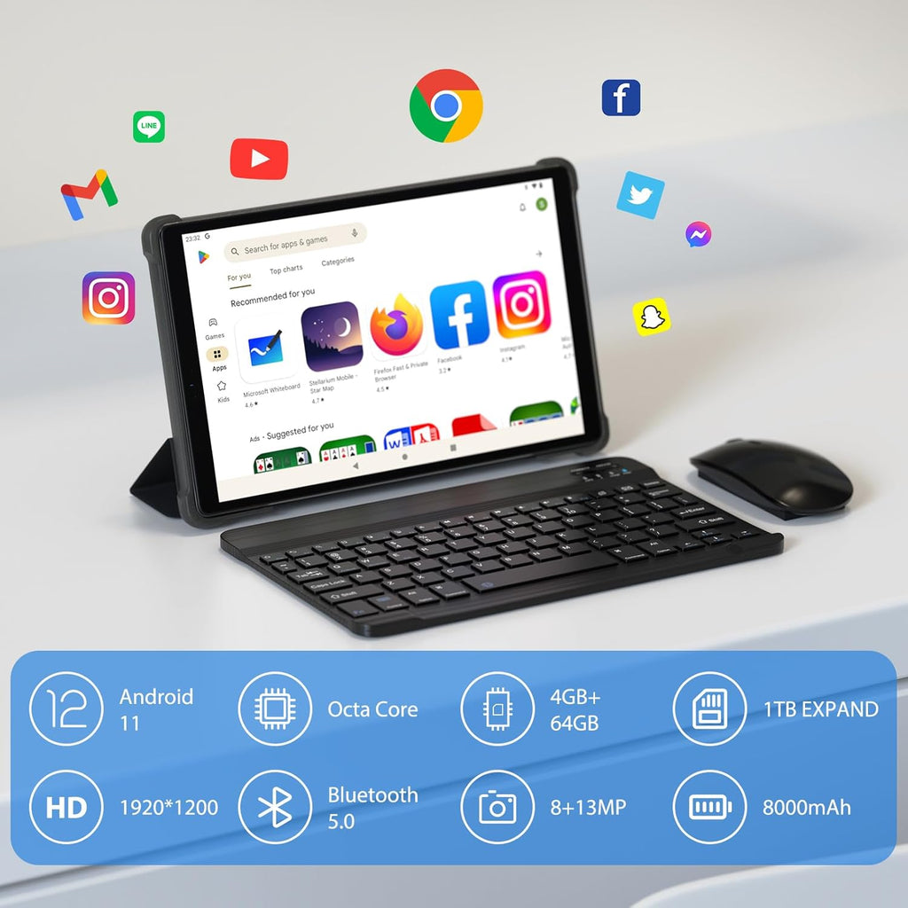 Black 10.1 inch Android Tablet B92156