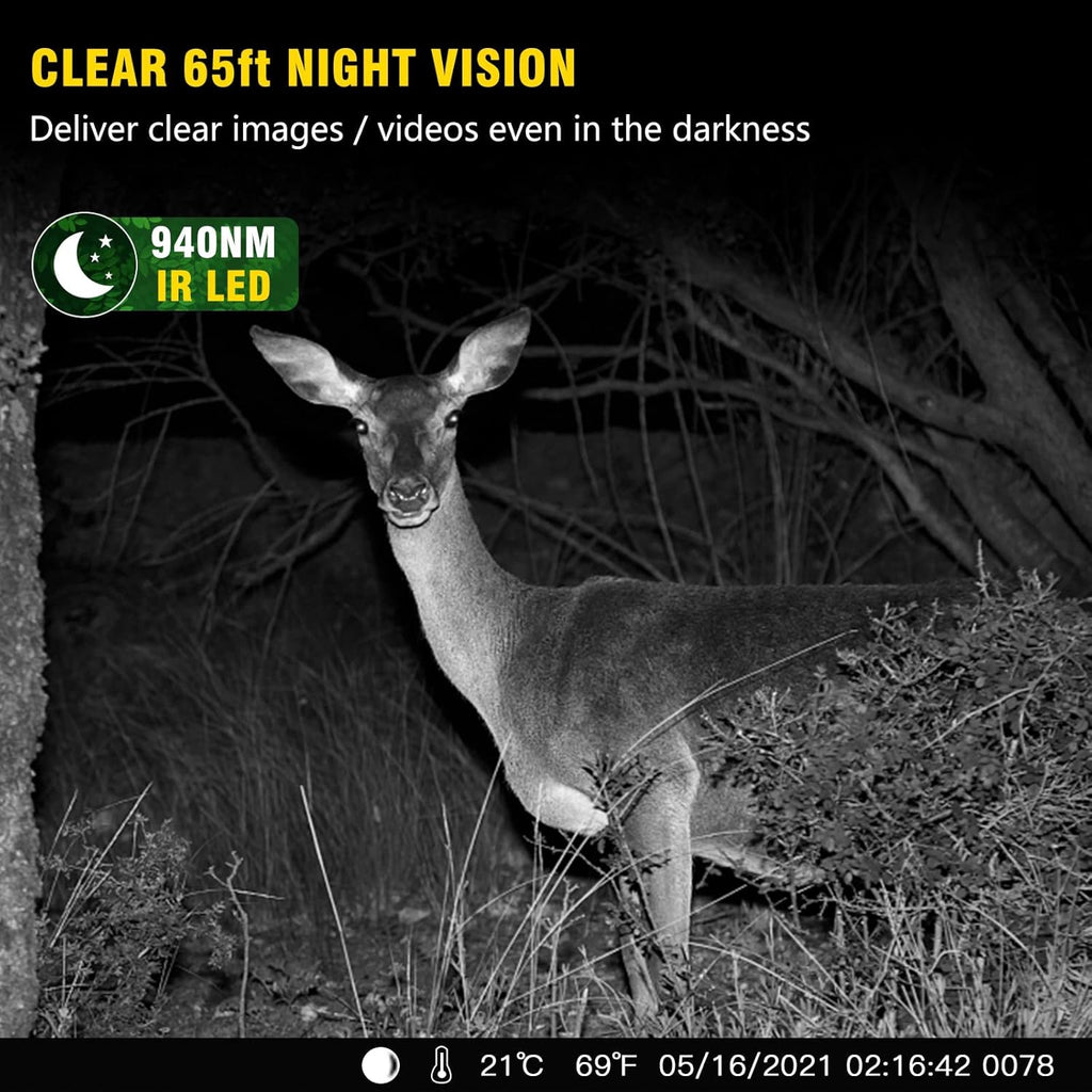 4K 32MP Wildlife Camera with Night Vision T236