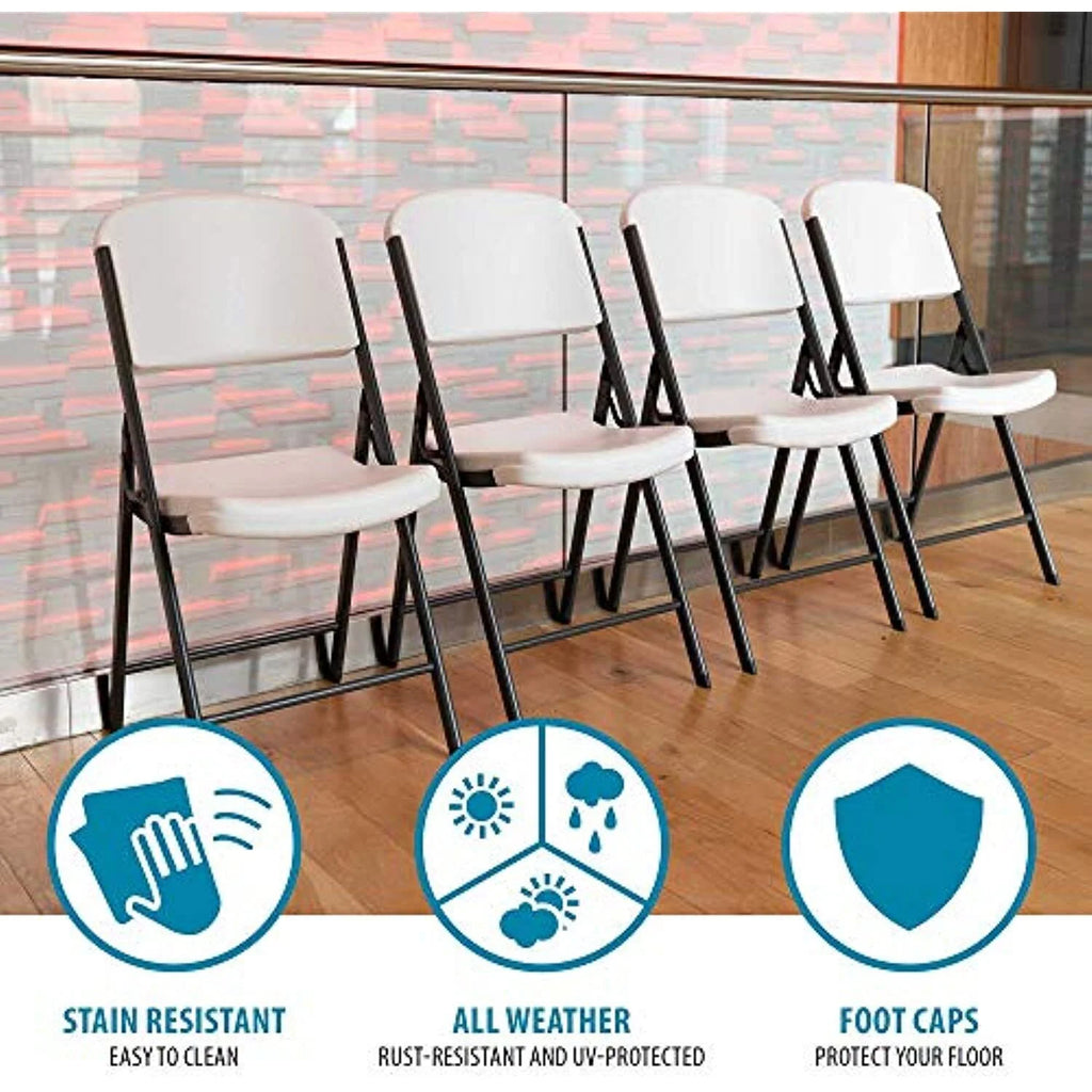 White 20 Pack Plastic Folding Chairs Y695
