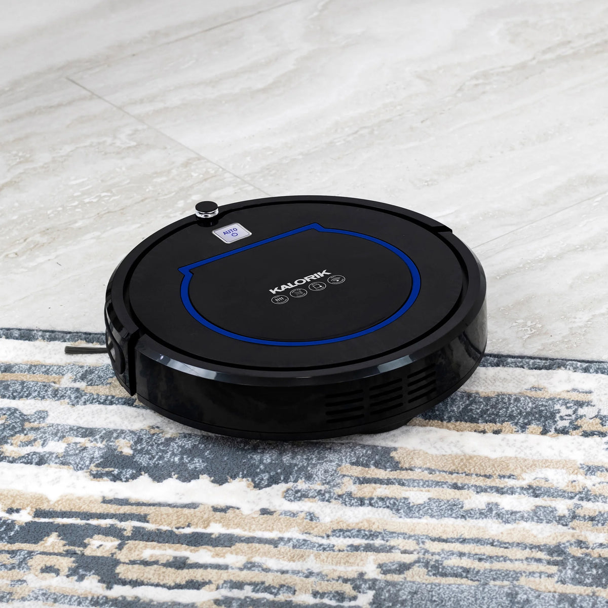 Black and Blue Robot Vacuum M2037