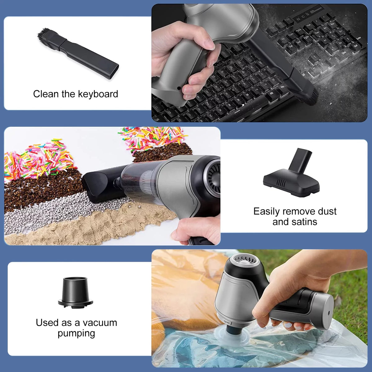 3 in 1 Cordless Handheld Mini Vacuum Cleaner G11242