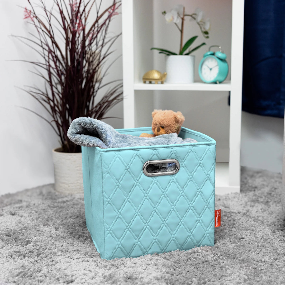 Blue Storage Cube Bins with Air Freshener T252