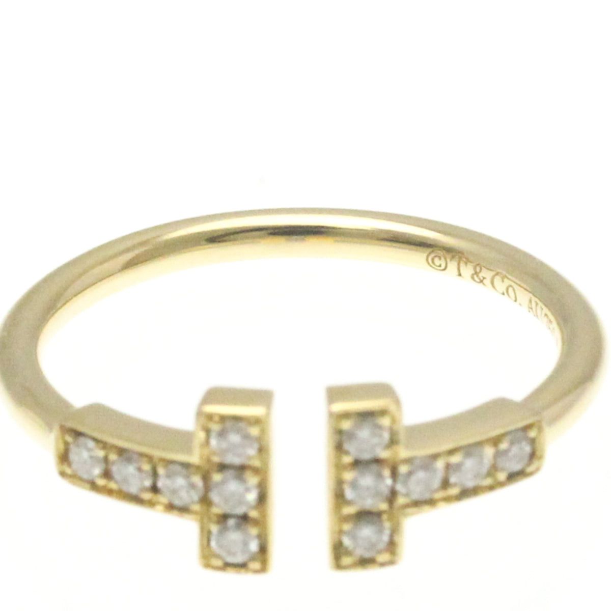 Tiffany T Wire Ring Yellow Gold (18K) Diamond Band Ring N375