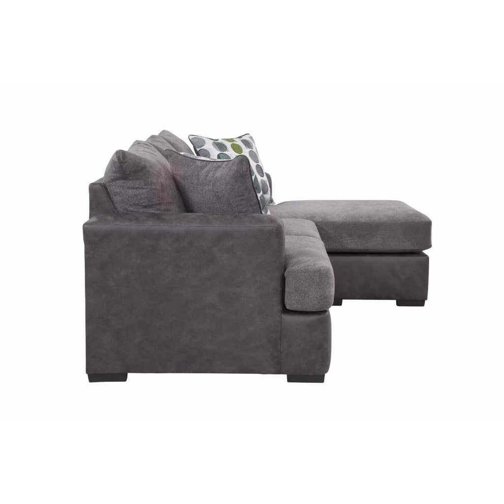 Dark Gray Modern Sofa with Chaise N756594