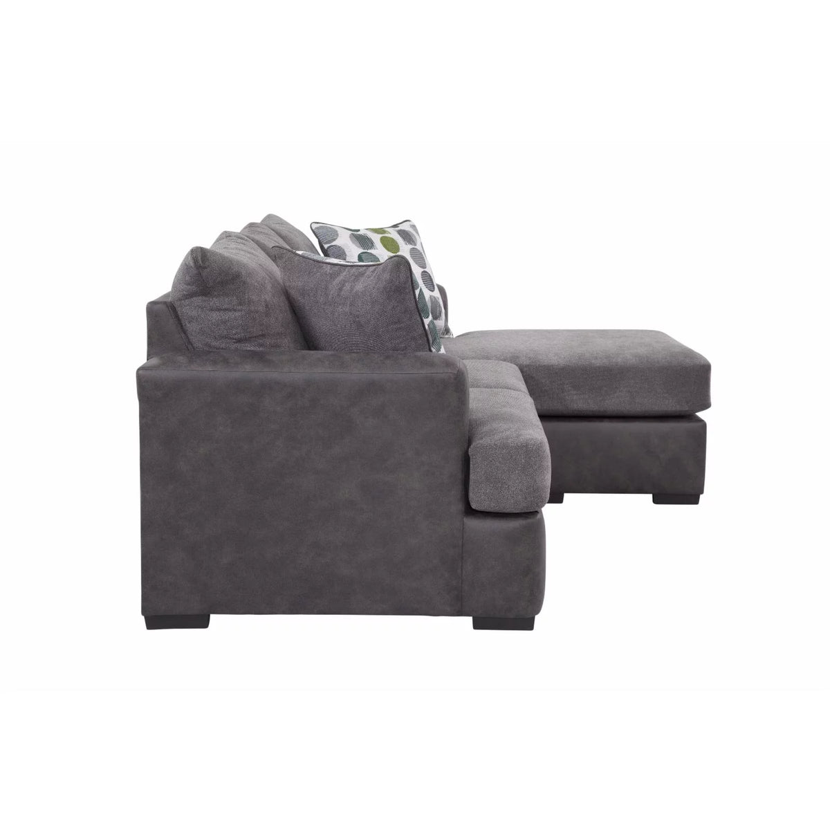 Dark Gray Modern Sofa with Chaise N756594