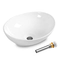 Oval Ceramic Vessel Sink with Pop Up Drain T67458