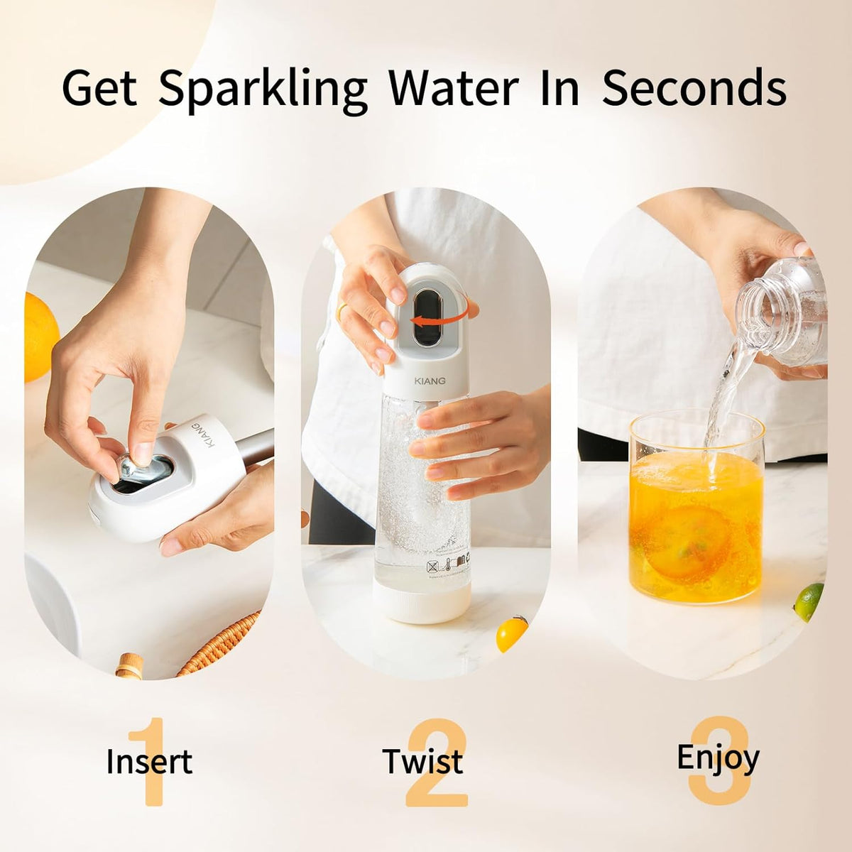 White Soda Maker Compatible With 8 Grams CO2 Charger Y5245