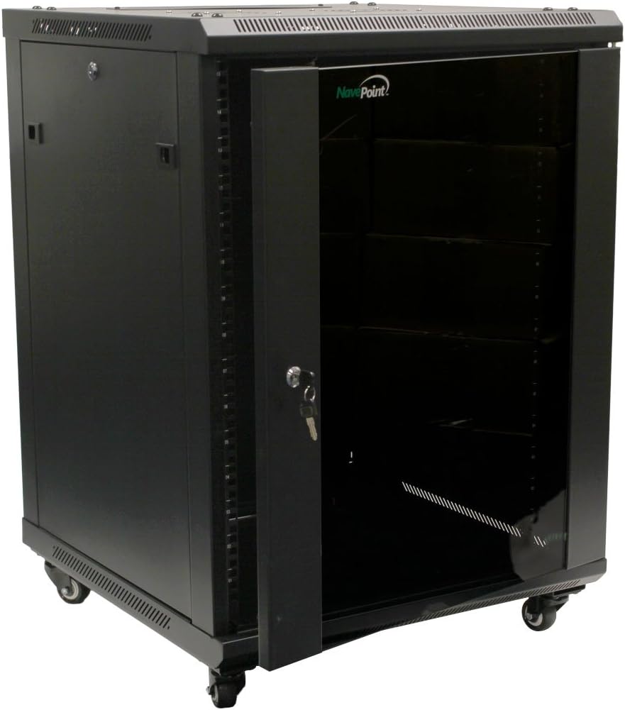 15U Wall Mount Server Data Cabinet with Casters F409