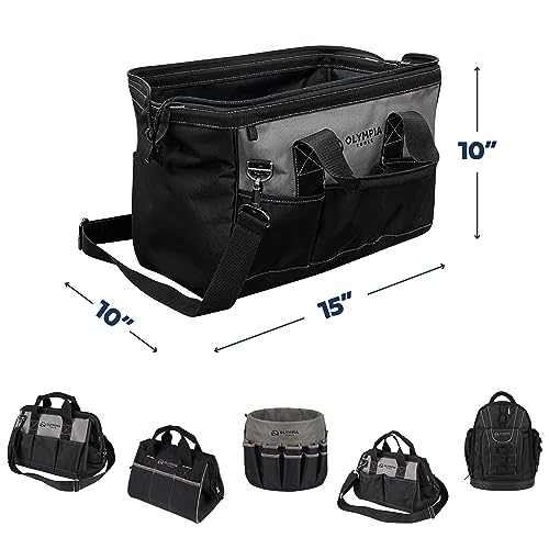 16 Inch Wide Mouth Tool Bag with 21 Pockets P849383