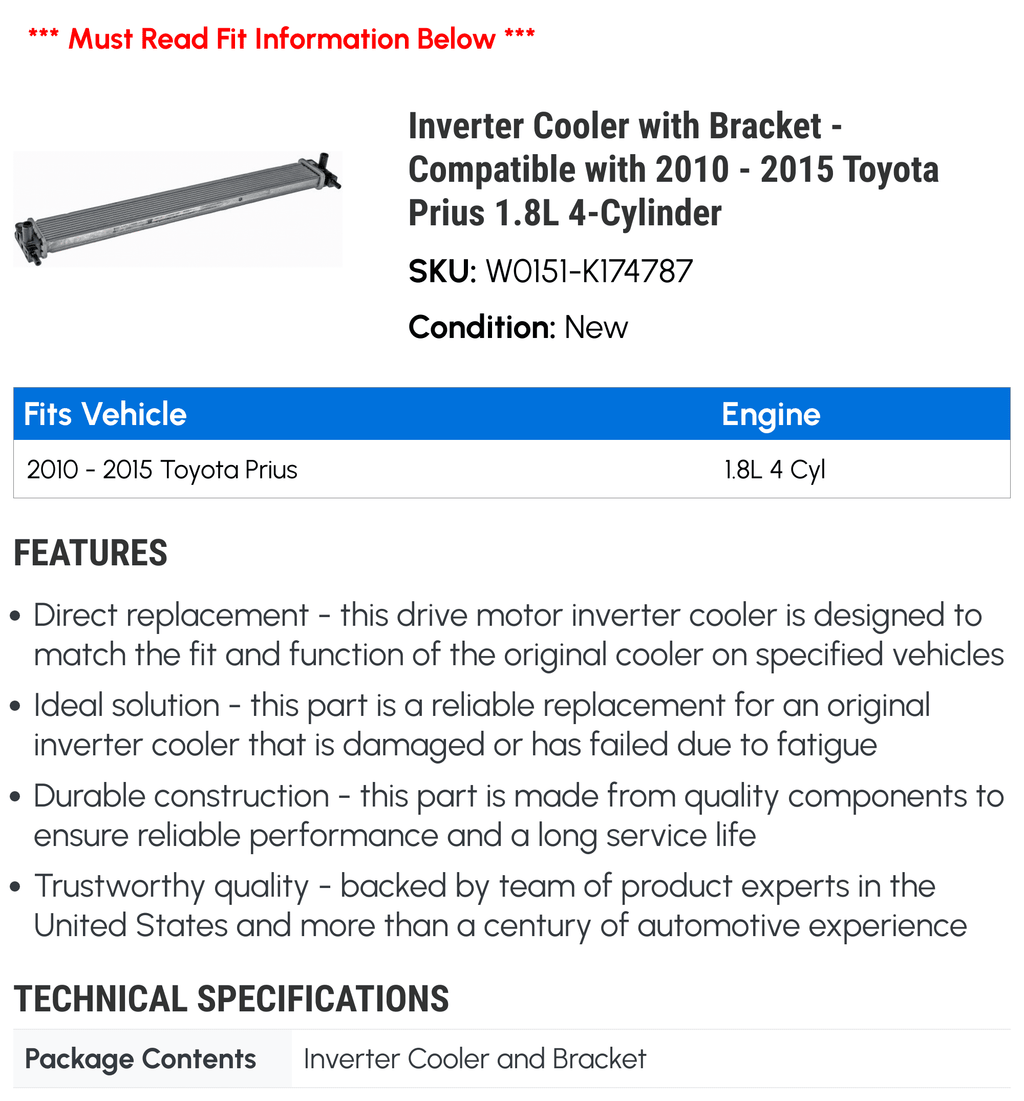 Inverter Cooler with Bracket I1031