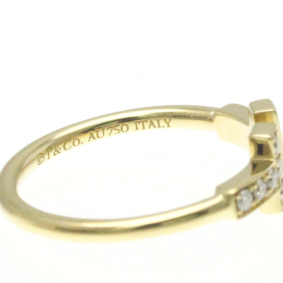 Tiffany T Wire Ring Yellow Gold (18K) Diamond Band Ring N375
