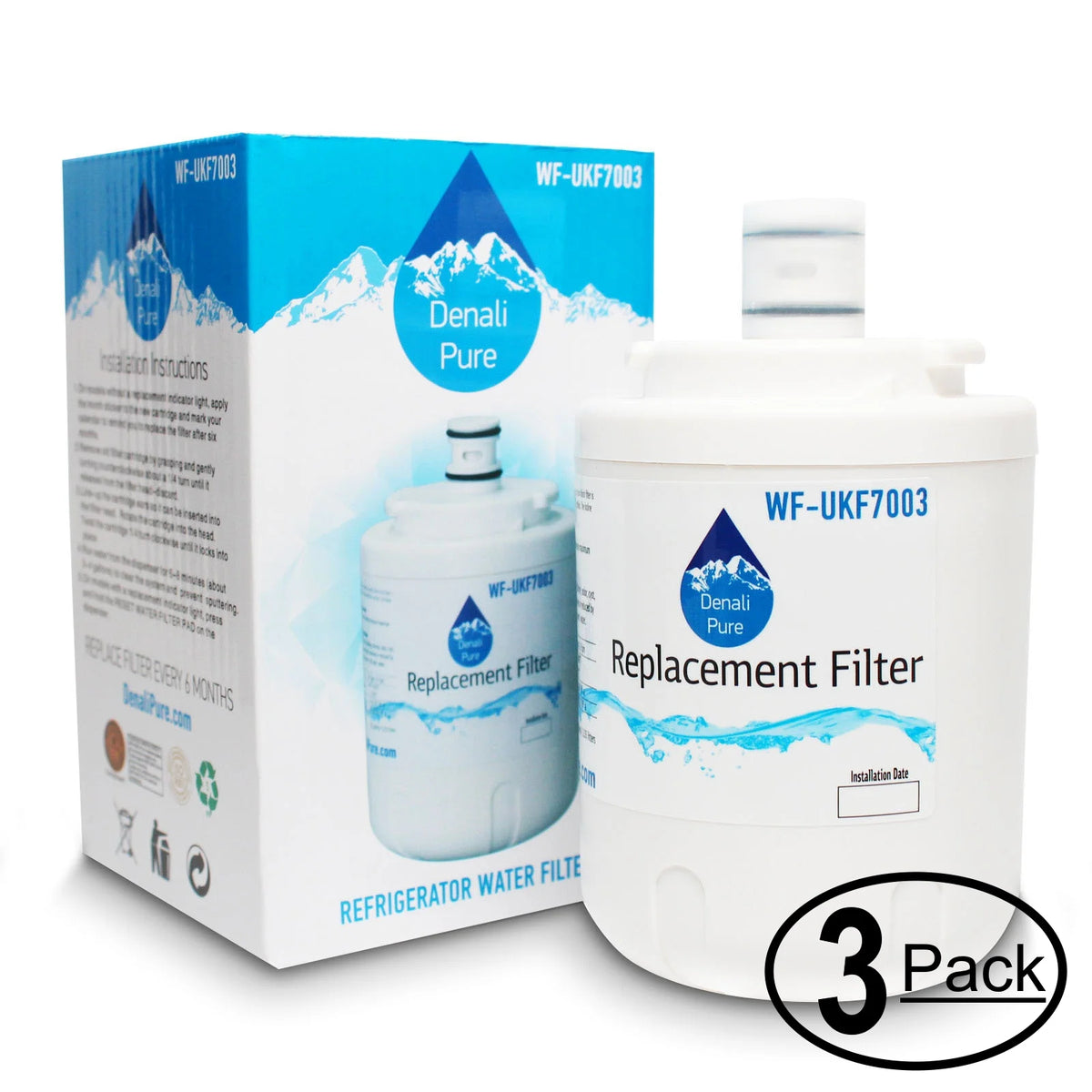 3-Pack Replacement Refrigerator Water Filter Cartridge S7399