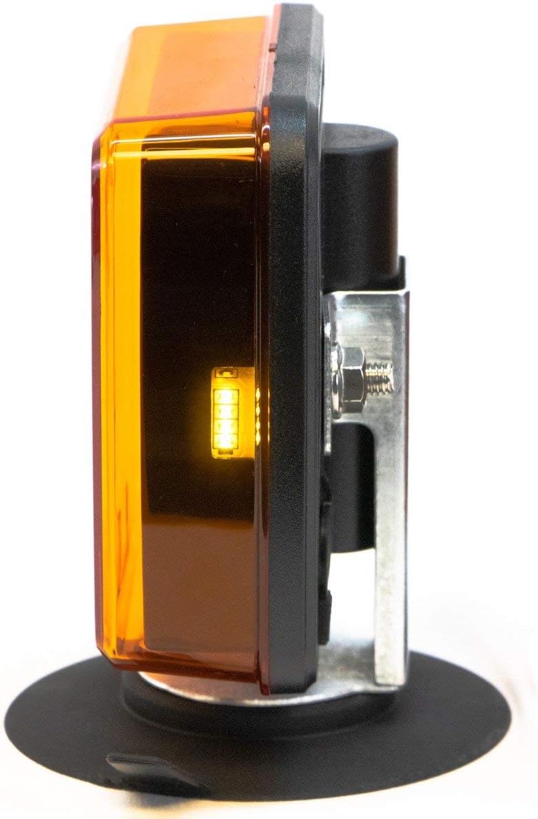 Amber LED Flashing Warning Light Kit with Magnetic Suction Cup Mounts I277067