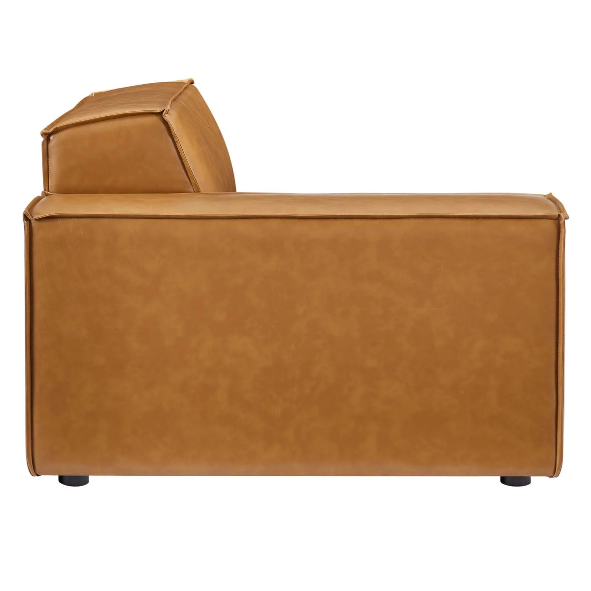 5-Piece Vegan Leather Sectional Sofa in Tan F9629