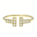 Tiffany T Wire Ring Yellow Gold (18K) Diamond Band Ring N375