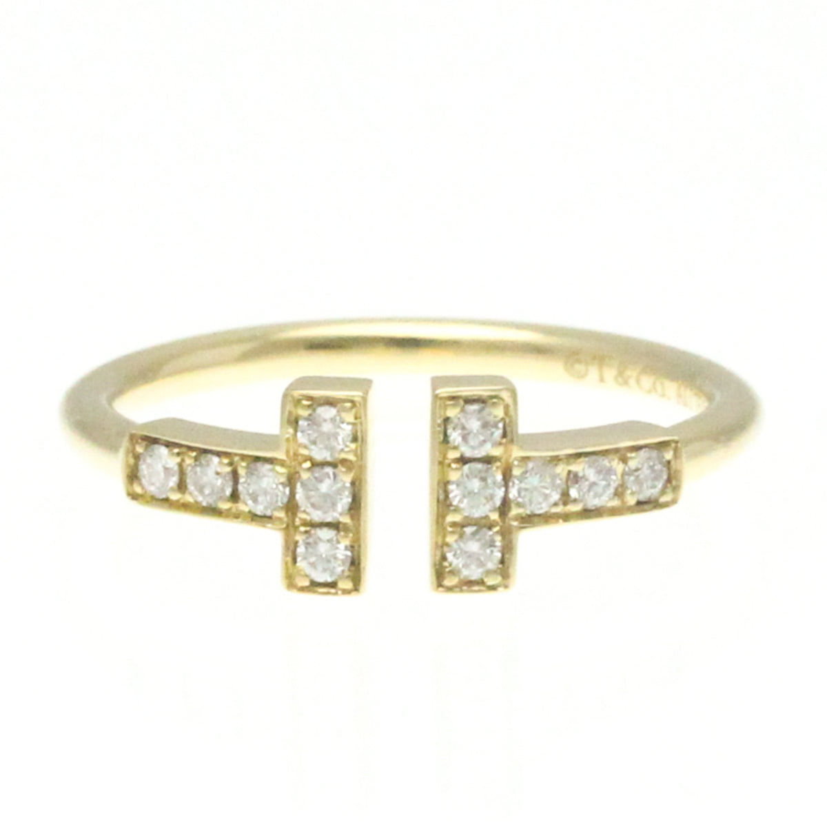 Tiffany T Wire Ring Yellow Gold (18K) Diamond Band Ring N375