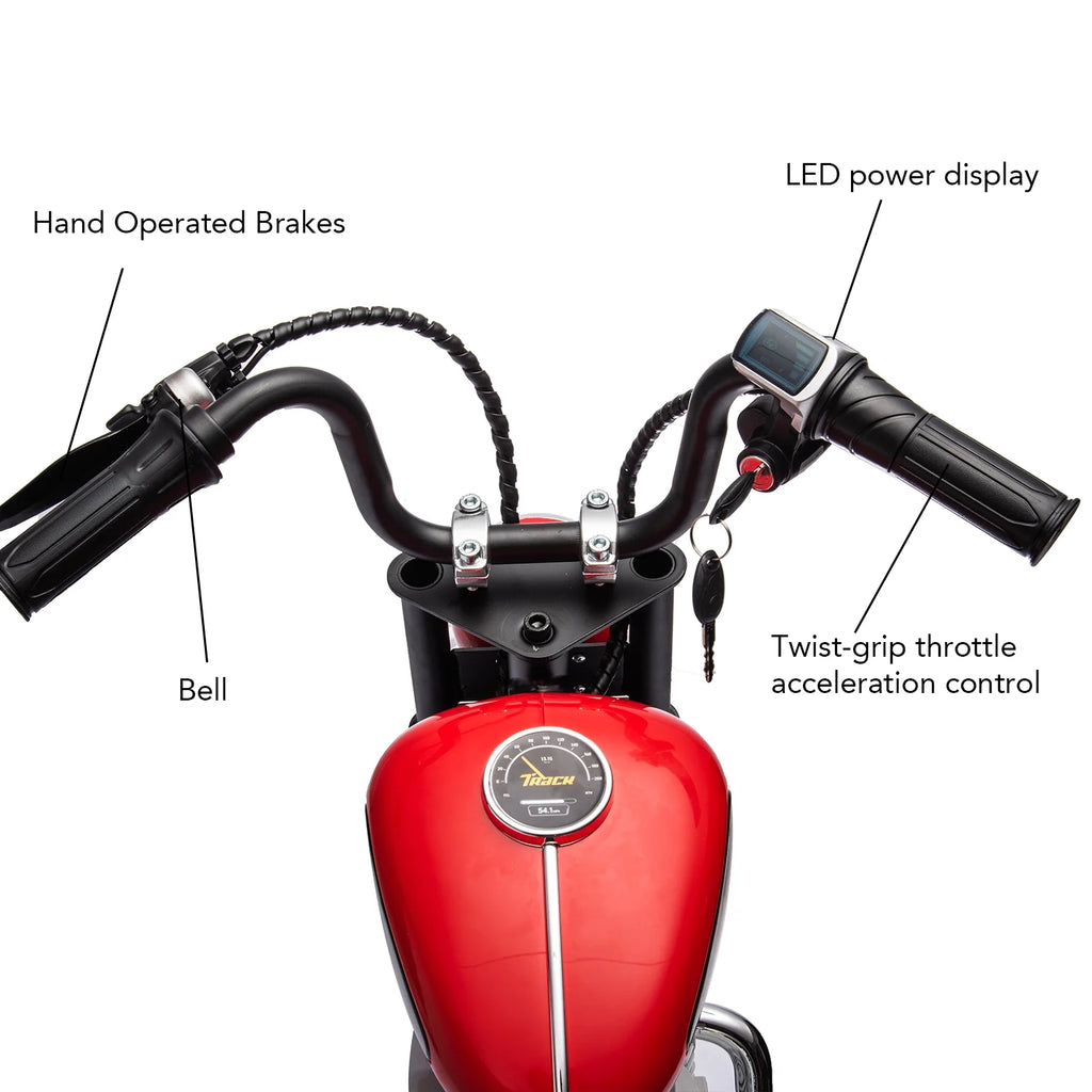 24V Electric Dirt Bike for Kids, Ride on Motorcycle with Twist Grip Throttle, Dual Brakes, Up to 10 MPH, Red H152649