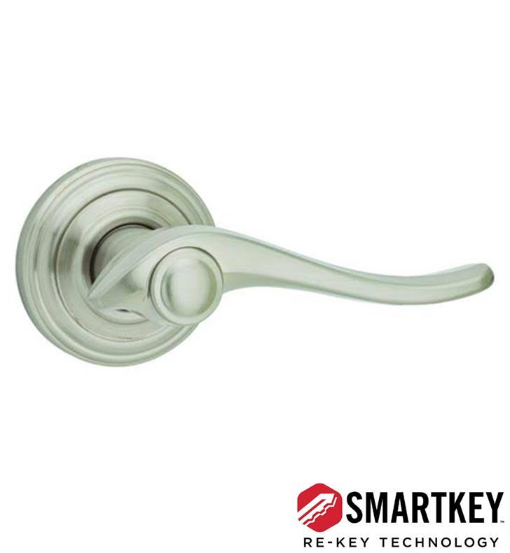 Right Hand Avalon Lever Interior Double Cylinder Handleset Trim Satin Nickel Finish H592
